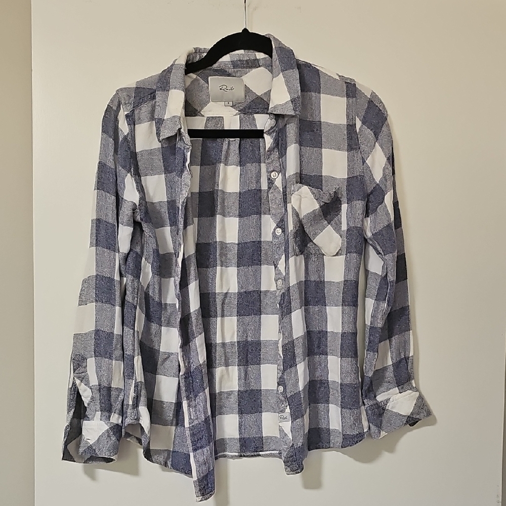 Blue and White Checkered  Shirt
